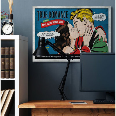 «True Romance Vintage Comic Book Design» par Ester Kay, impression sur toile