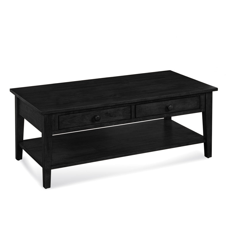 East Hampton Solid Wood Coffee Table, Black