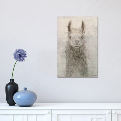 Llama Portrait by Marie Elaine Cusson - Wrapped Canvas Print