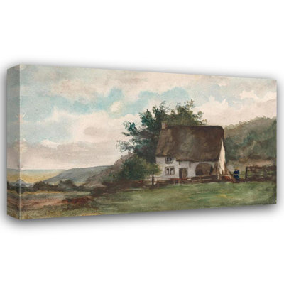 "Landscape with a House 2" by  Nicaise De Keyser - Gallery Wrap Canvas Wall Art