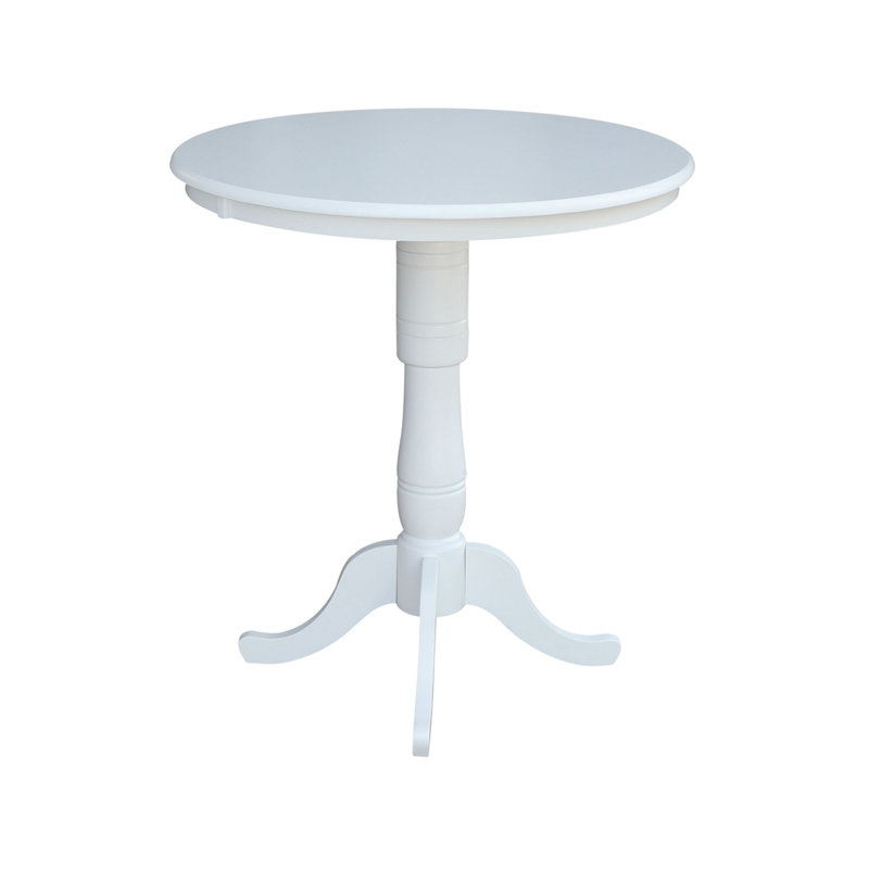 Mosteller Solid Wood Dining Table, White, 42" H x 36" W x 36" W