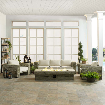Manteo Rustic Coastal Outdoor Patio 5 Piece Set by Modway