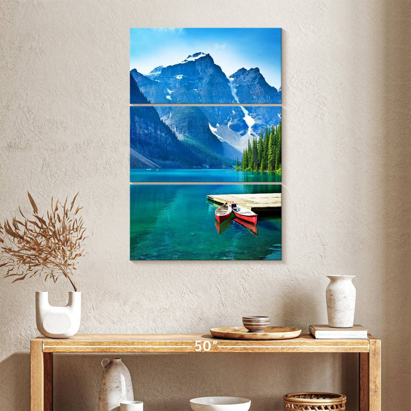 Alvord Canoe Dock At Banff Lake, 38" H x 24" W