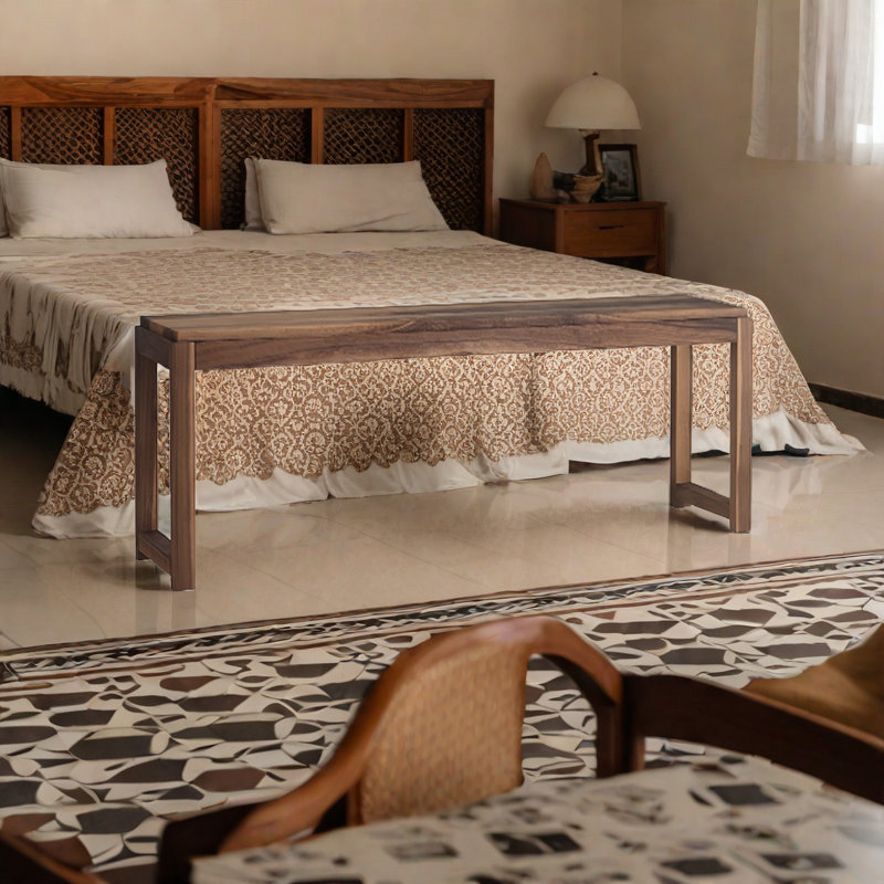 Jocylin Upholstered Bench, 17.71" H x 47.24" W x 12.59" D