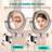 8 Inch LED Wall Mount Two-Sided Magnifying Makeup Vanity Mirror 12 Inch Extension-1218426117
