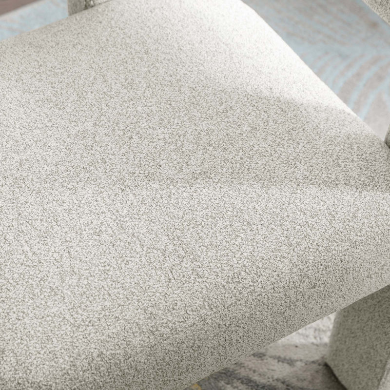 Chaise de salle à manger rembourrée en tissu, Gris