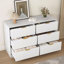 Commode à 6 tiroirs, style simplement moderne, commode pour chambre à coucher, salon, couloir et vestibule - grande armoire de rangement (commode / commode)-1668784036