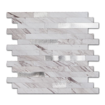 12 in. W x 12 in. L Fireplace Surround and Shower Peel and Stick Mosaic Tile