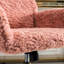 Chaise de bureau rose avec base en métal doré, construction robuste pour étudier la chaise de base, rose, large