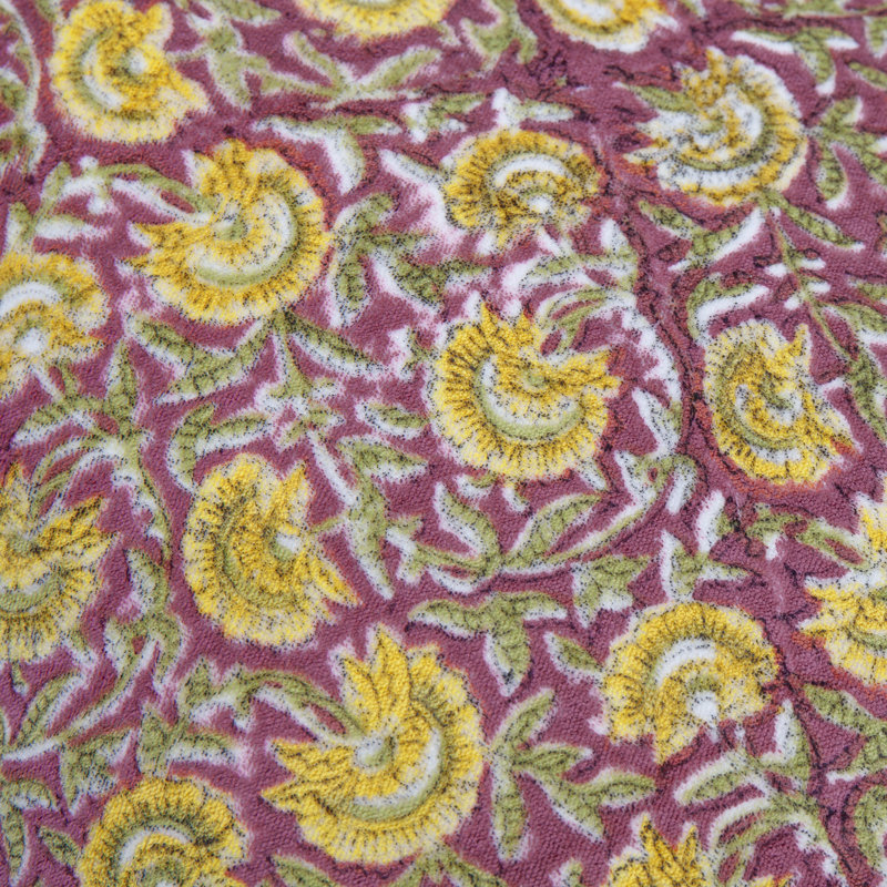 Chedworth Floral Square Cushion, Pink/Yellow