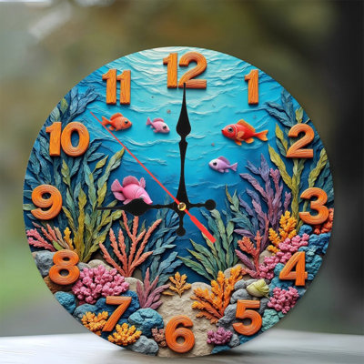 Colorful Decorative Ocean Aquarium Wall Clock