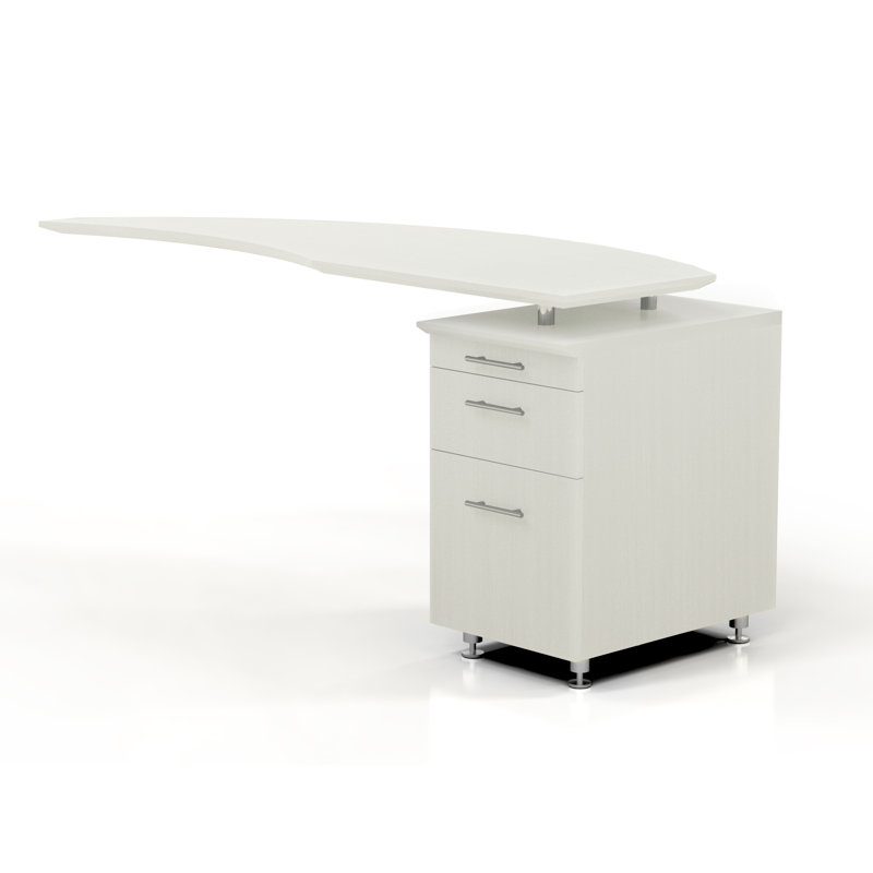 Medina 29.5" H x 63" W Desk Return, Textured Sea Salt, Right