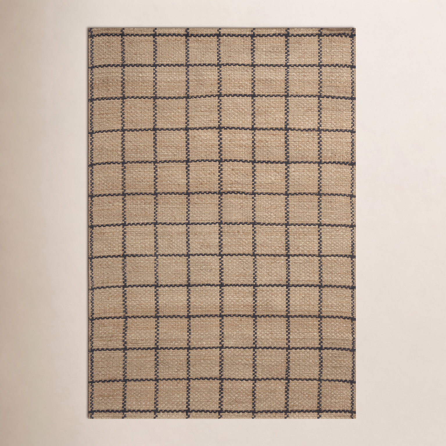 Fletcher Natural / Black Area Rug, Rectangle 7'9" x 9'9"
