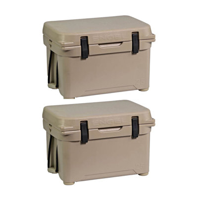 Engel High Performance 5.28 Gallon Roto Molded Ice Chest Cooler, Tan