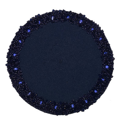Classic Hand Beaded Round Placemat