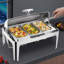 9.5Qt 3 Food Pan Chafing Dish Stainless Steel Rectangular Food Warmer for Buffet Hotel Catering