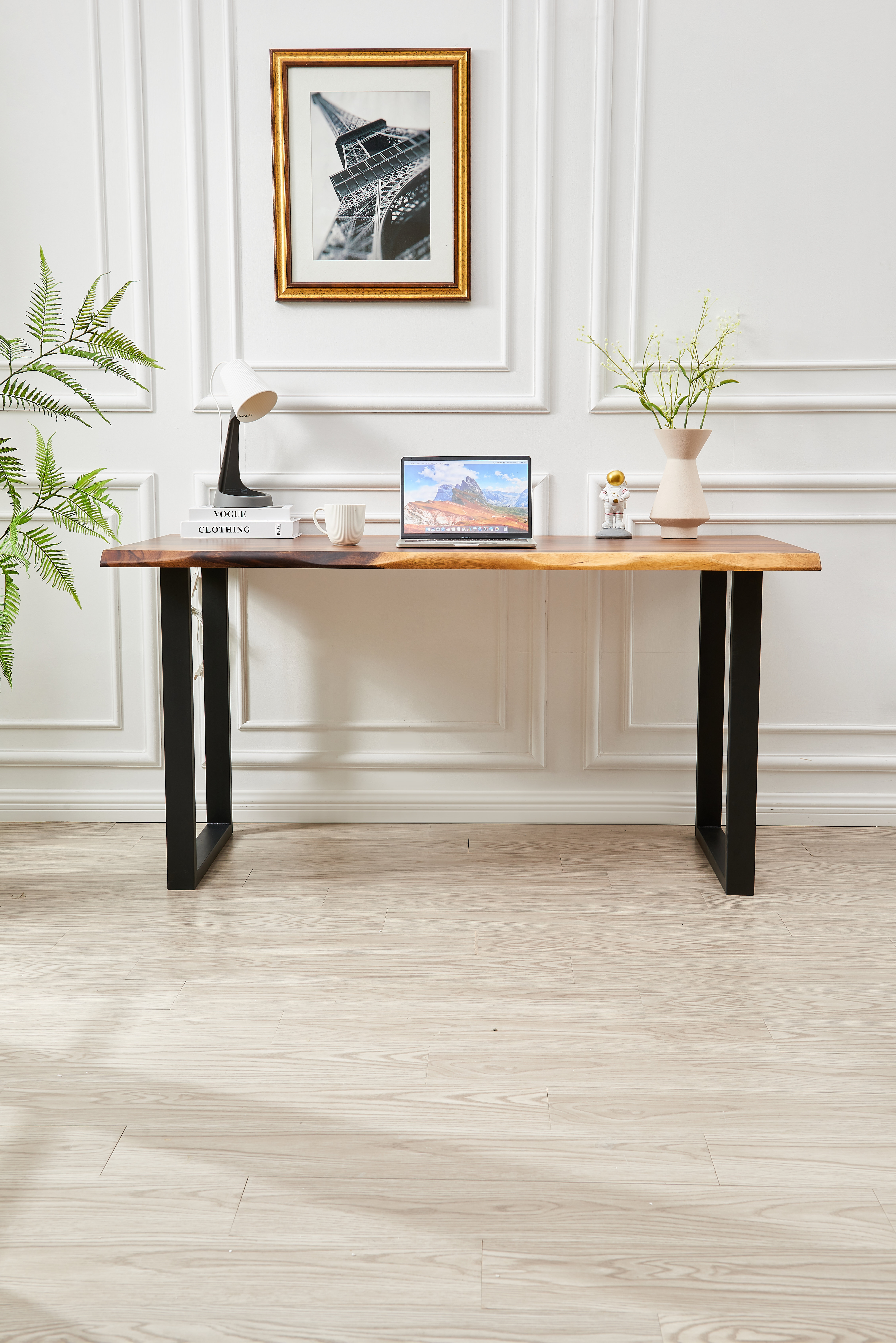 Keelan Scott Live Edge Desk with U Shaped Legs and South American Walnut & Reviews | Wayfair