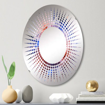 Miroir décoratif impressionnant Dreamflow mauve Impression III - MIR109938-Ovale