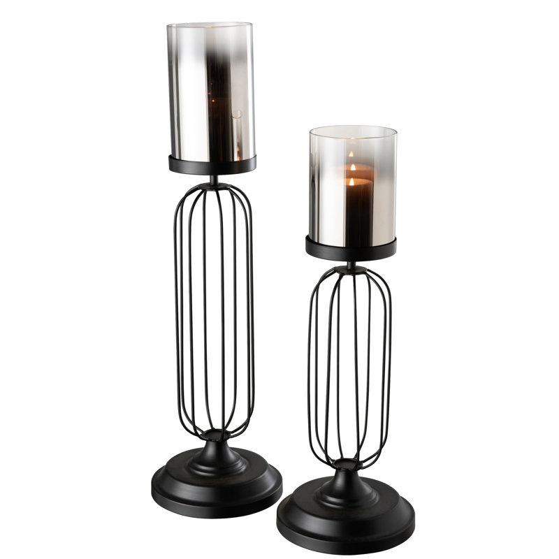 Cozy Tabletop Hurricane, 58cm H x 16cm W x 16cm D, Black