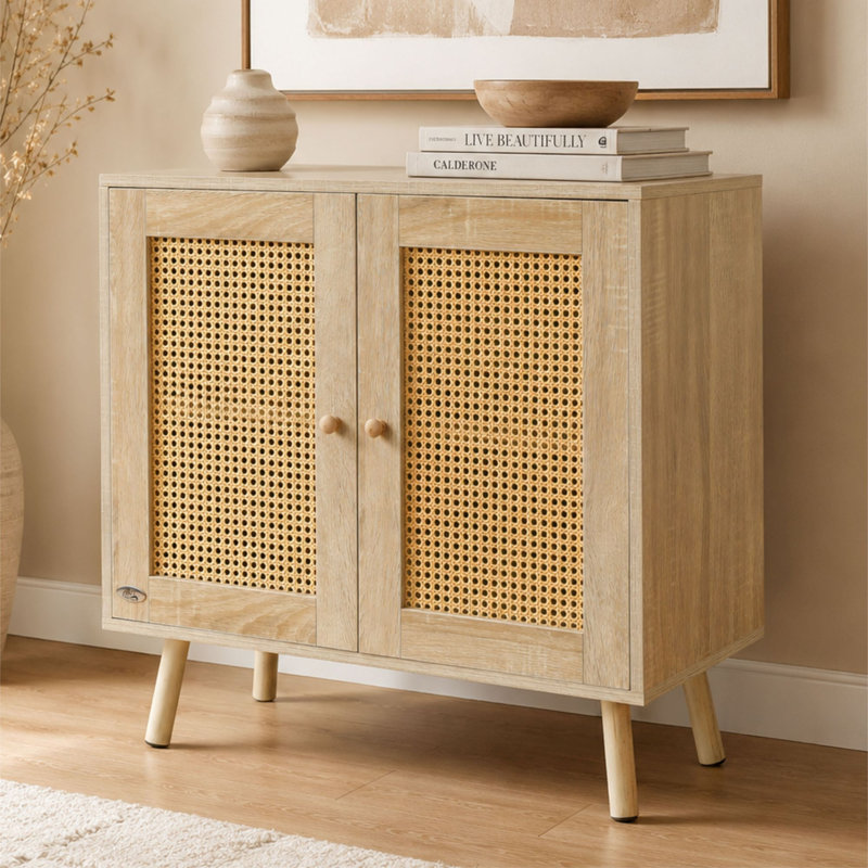Allory Wicker/Rattan Rectangle Accent Cabinet