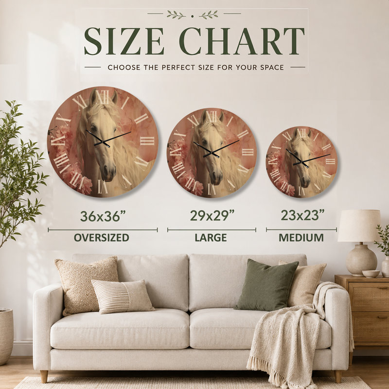 Horloge murale White Horse, Grand