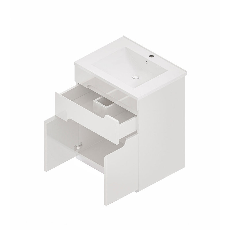 Dajane Bathroom 600mm Free-Standing Standard Single Vanity Unit