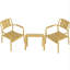 Holiday - Ensemble 2 pièces de chaises simples en PP et de table basse - Mobilier polyvalent d'intérieur / extérieur pour le salon, le balcon, la plage (sans chaises d'assemblage, table facile à installer) - Polypropylène-113636849-113636847