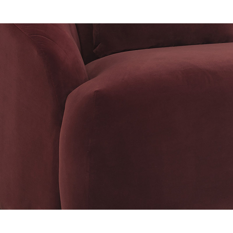 Aladdin 78'' Velvet Sofa - Red