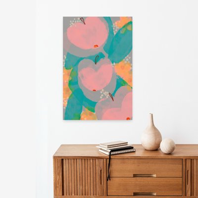 Art mural rose et rose