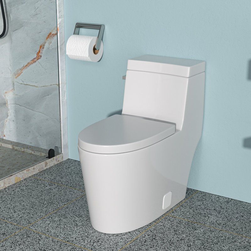 Toilette monobloc en céramique, avec chasse d'eau