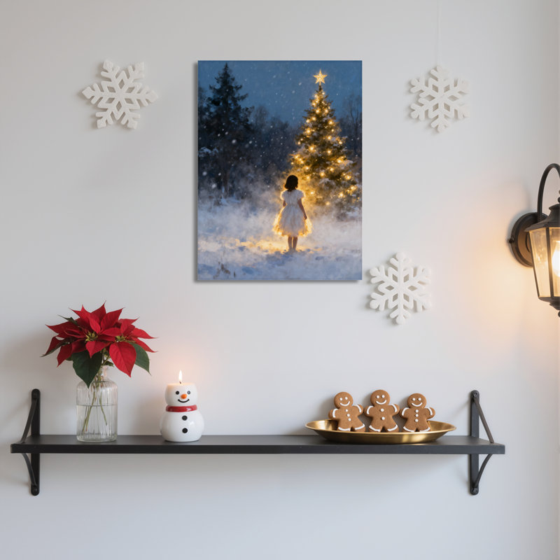 Winter Magic Tree Canvas Wall Art, 36" H x 24" W