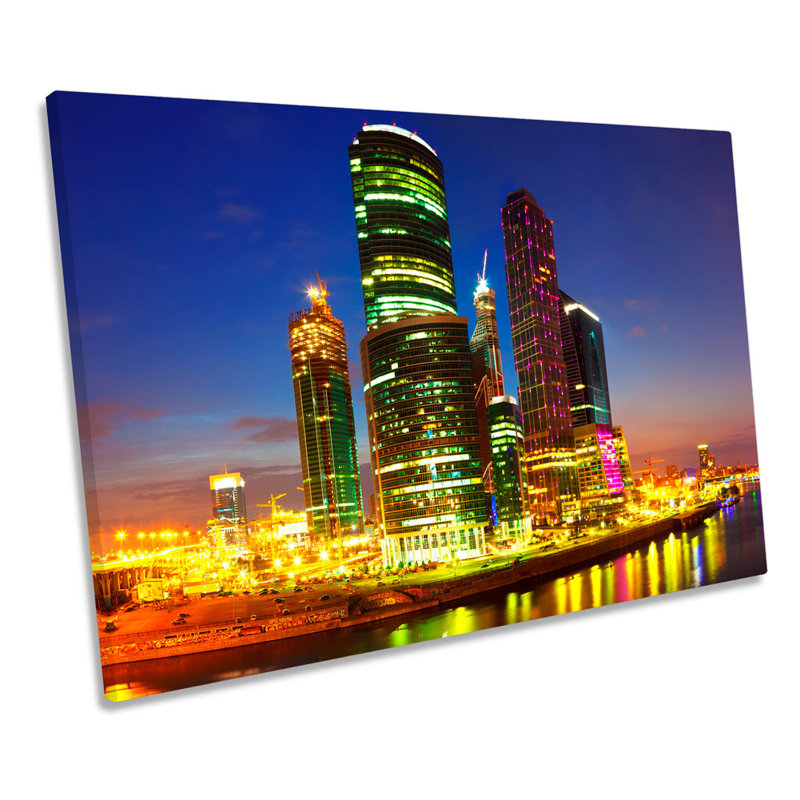 Moscow City Skyline Russia - Wrapped Canvas Art Prints, 30.5cm H x 45.7cm W