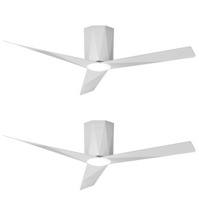 2pcs 52 Inch Ceiling Fan With Light