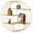 Everly Quinn 4-tier Floating Circular Silhouette Wall Shelf - Metal Wall-mounted Display Shelf, Multi-functional Wall Storage - Perfect For Entryway, Bathroom, Bedroom, Living Room Or Office, Gold