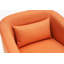 Fauteuil demi-tonneau pivotant en lin avec repose-pieds-733757785