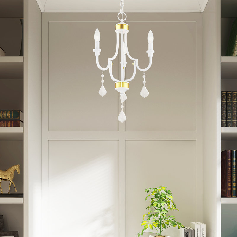 Danaleigh 3 - Light Dimmable Classic / Traditional Chandelier, White