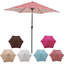 Parasol 9 pi avec de belles rayures rouges - Fonction d'assemblage facile