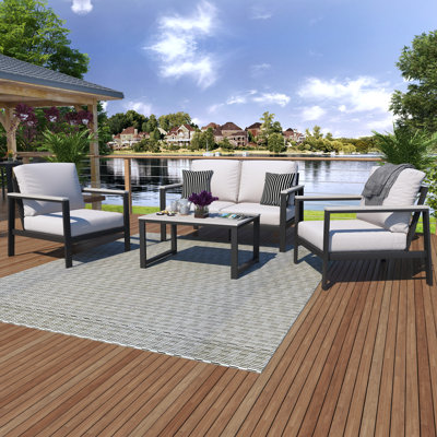 Townsend 5 Piece Sofa Seating Group with Sunbrella Cushions