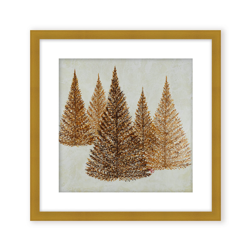 Nature Inspired "Dawnlit Forest" Canvas Wall Art By Karen Biery, 30" H x 30" W, Framed Canvas, Beige