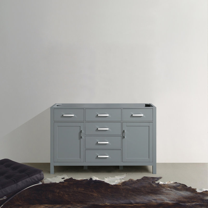 Petrel 54'' Single Bathroom Vanity Base Only, Gray