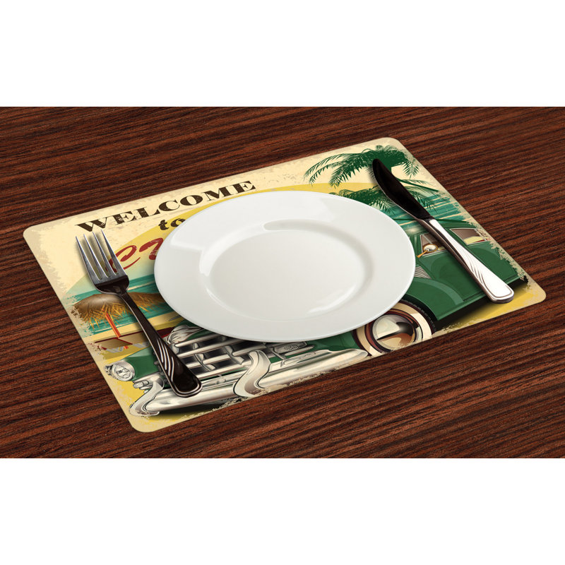 Talley Cuba Beach Ocean Palm Placemat