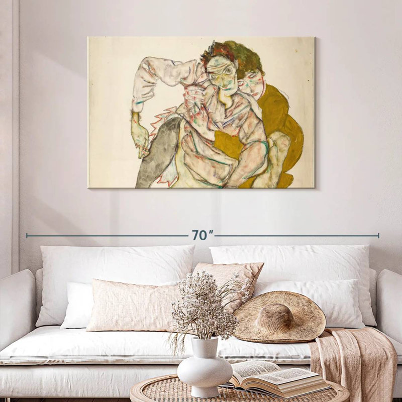 Couple de Hardie assis, H 30 po x l 45 po