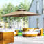 Parasol de patio décalé 10 pi avec base Outsunny