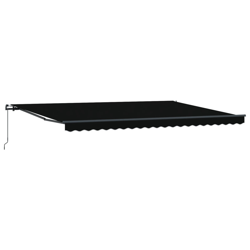 Retractable Awning, Black, 600 cm W x 300 cm D