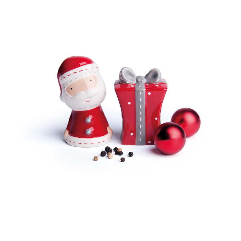 Santa Claus Ceramic Condiment Set