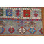 Tapis gris / rouge en laine noué à la main de conception unique 8 pi 3 po x 9 pi 9 po New Age