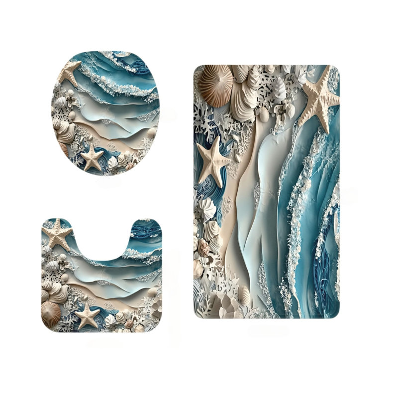 Ensemble de 3 tapis de bain Ocean