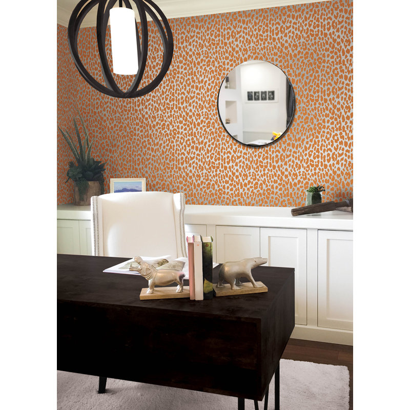 Papier peint adhésif RuLeopard, Orange