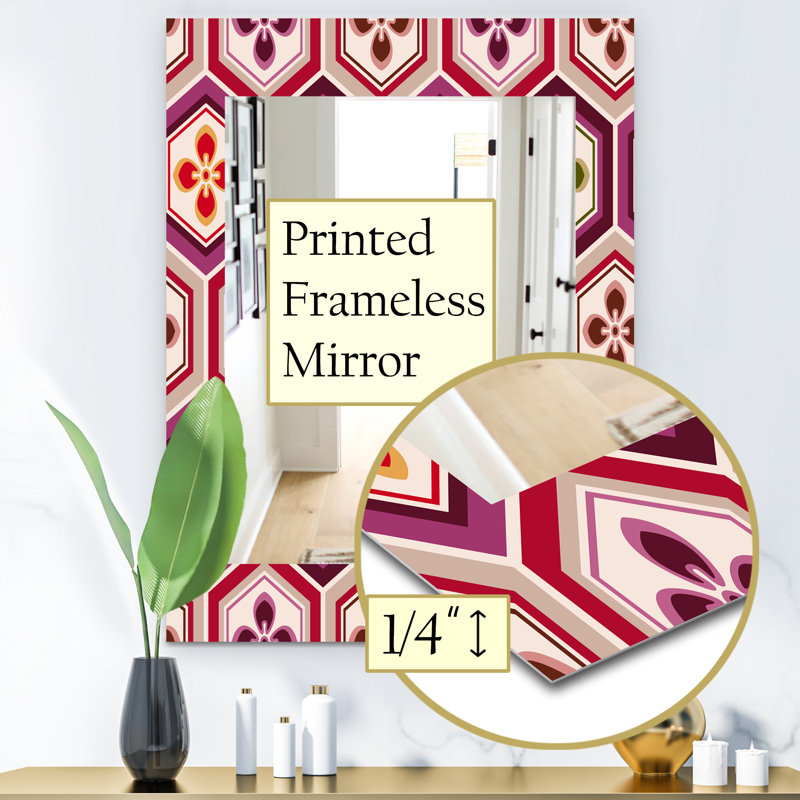 Honeycomb 6 - Miroir Mid-Century - Miroir mural, H 39,4 po x l 29,5 po
