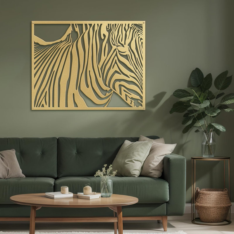 Wall Decor Metal, 12" H x 18" W x 0.05" D, Gold